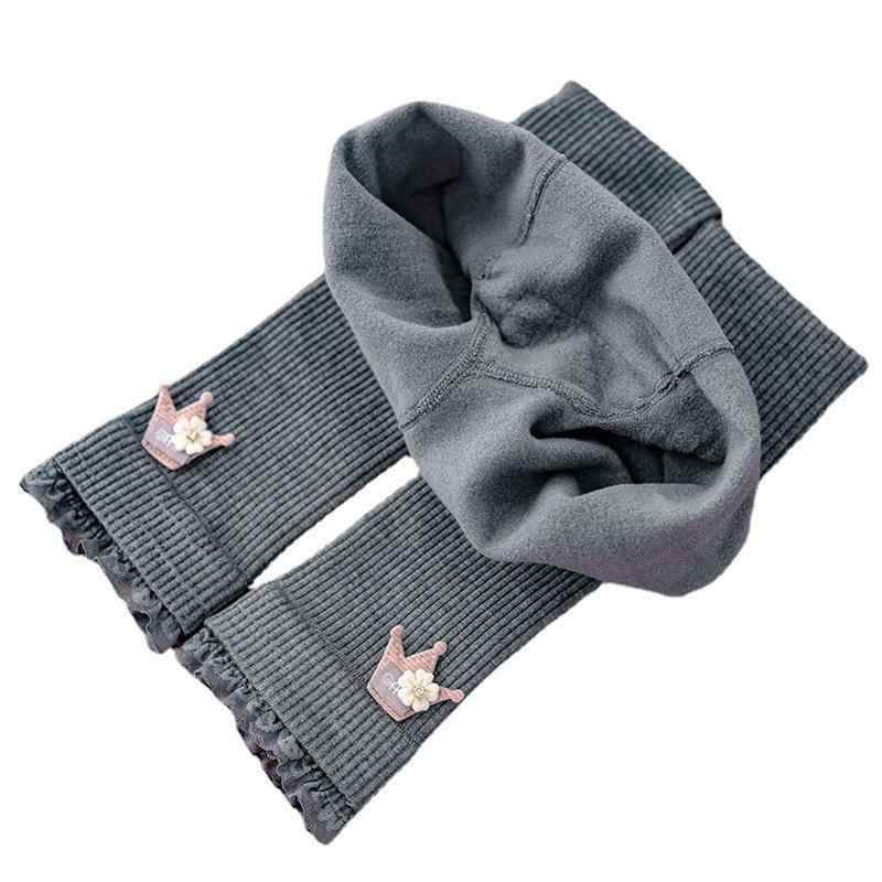 Overalls - 子供用タイツ 女の子 春秋冬 薄手 裏起毛 あったか 綿 9分丈 レギンス スパッツ キッズ ジュニア 幼稚園 小学生 通園 通学 ガールズ かわいい レース フリル