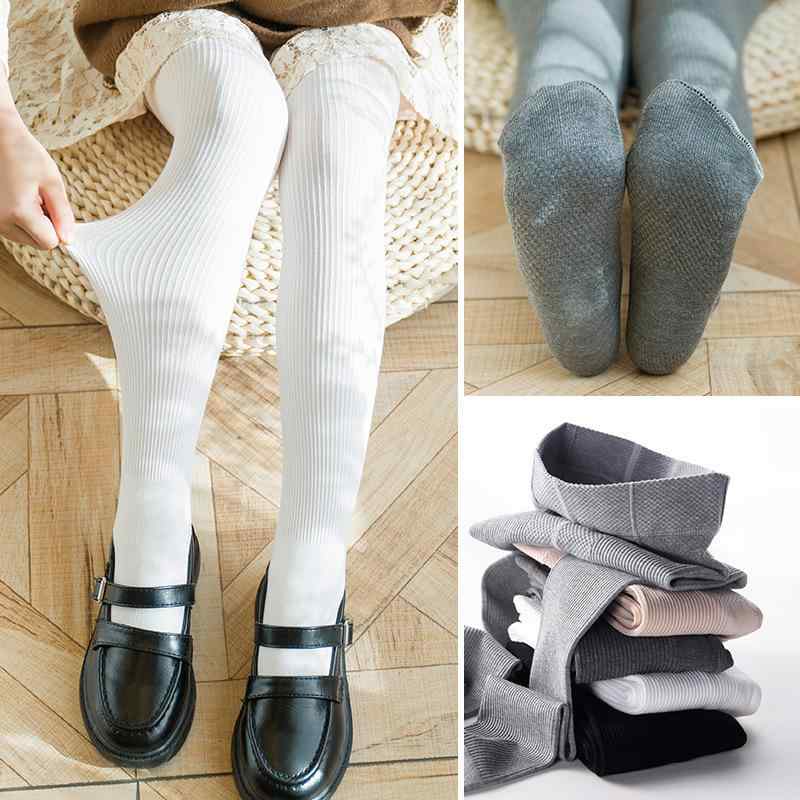 子供用タイツ 春秋 薄手 機能性 中大 дет 白色 ダンス ストライプ柄 キッズ レギンス 通気 防臭 コット..