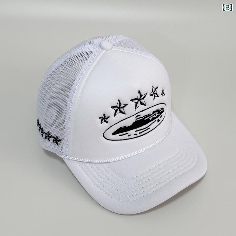 帽子 野球帽 メンズ ファッション 5つ星 カラーブロック メッシュ 夏用 キャップ ...