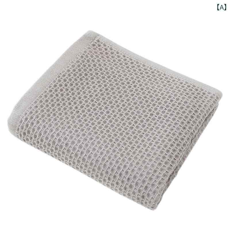 Face Towel - 毛巾 フェイスタオル 浴巾 全棉 綿100% 無印風 シンプル 無地 ワッフル織り 34x70cm 70x140cm グレー グリーン ホワイト ピンク ブルー ベージュ ブラウン ネイビー 洗顔用 入浴用 手拭き 吸水性 柔らかい 肌触り良い 通年使用