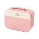 コスメボックス レディース メイクアップボックス 大容量 メイクボックス バニティケース 化粧ポーチ コスメポーチ ハンドバッグ型 防水 ストライプ柄 ピンク系