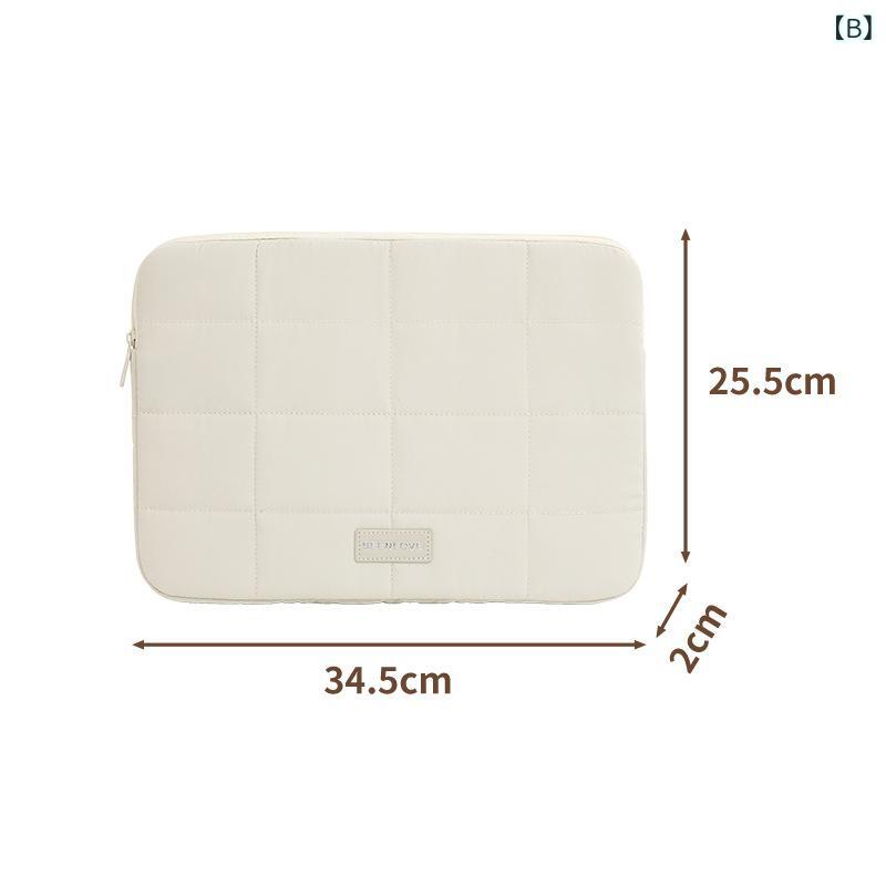 シャドーテールのノートパソコン インナーバッグ 超軽量 減負 収納 背筋保護 ポリエステル 複合素材 珍珠棉 ベビーフリース 内側 14インチ 15.6インチ 夏 出張 旅行 通勤 普段使い 都市 シンプル 純色｜アングル3