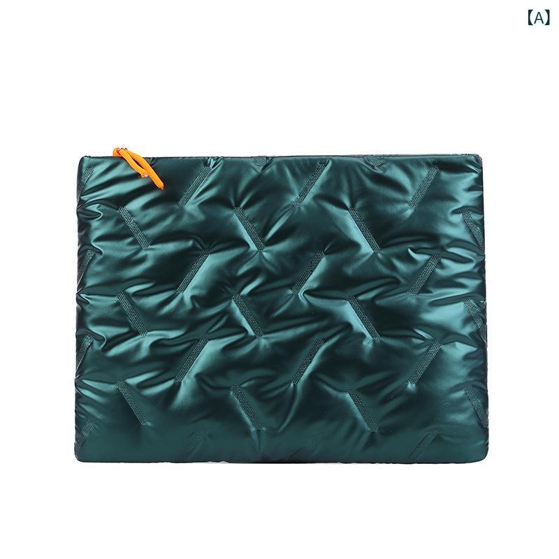 Camera Cases - バックパック 大容量 超軽量 柔らか 保温 ビジネス インナーバッグ ユニセックス メンズ レディース 14インチ ノートPC収納 防水 透気性 防盗 ポリエステル 幾何学柄 プリーツ ステッチ コントラストカラー 春季 グレー 黒 ピンク 通勤 普段使