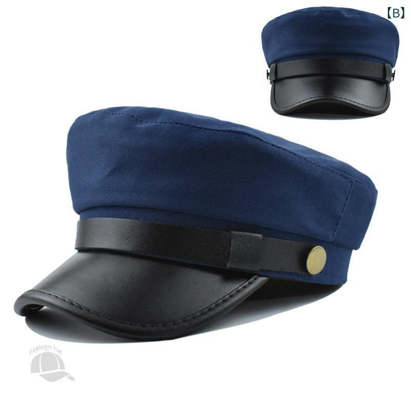 女性用 帽子 平頂 海軍帽 英倫風 春夏 復古 ファッション 鴨嘴帽 レジャー 百搭 平...