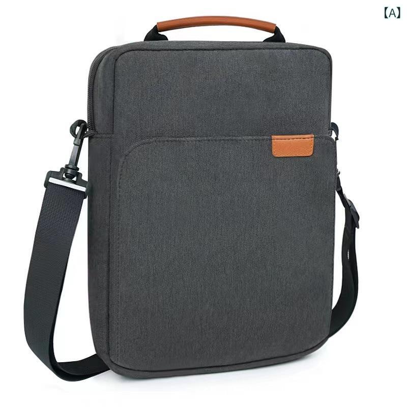 Other - iPad バッグ 防水 耐磨 耐衝撃 軽量 薄型 ショルダー ハンドバッグ メッセンジャー 収納ケース 単肩 斜めがけ 黒 グレー ネイビー ピンク 牛津布 オックスフォード 布地 都市 シンプル 13インチ ユニセックス 男女兼用 メンズ レディース