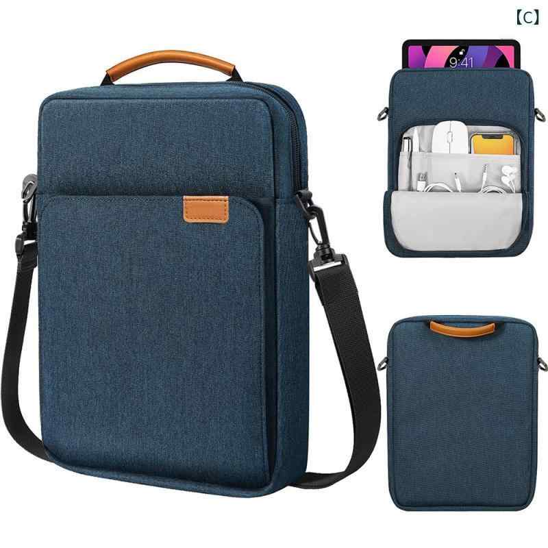 iPad バッグ 防水 耐磨 耐衝撃 軽量 薄型 ショルダー ハンドバッグ メッセンジャー 収納ケース 単肩 斜めがけ 黒 グレー ネイビー ピンク 牛津布 オックスフォード 布地 都市 シンプル 13インチ ユニセックス 男女兼用 メンズ レディース 3