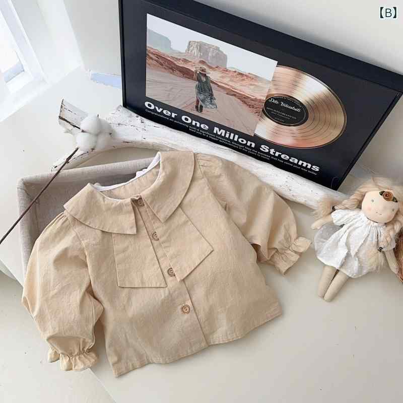 子供服 女の子 ワンピース セットアップ ベビー 背負い紐 スカート シャツ 2点セット 幼児 長袖 春秋 かわいい コットン 混紡 ブルー ピンク系