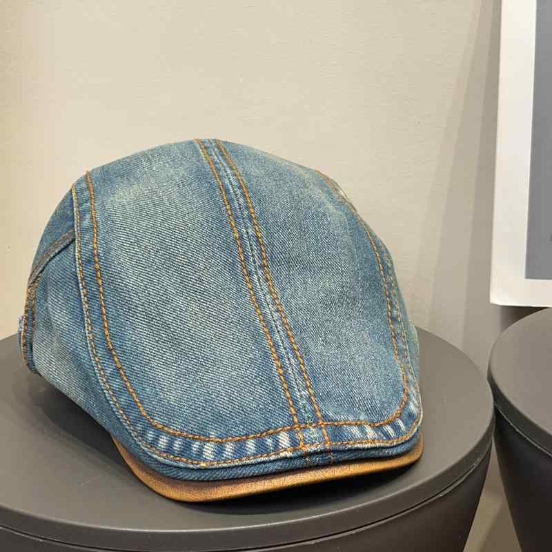 Hat - キャップ デニム 洗い加工 鸭舌帽 女性 レディース 春夏 秋 オールシーズン 防晒 透気 遮陽 調整可能 コットン 牛仔布 休闲風 ファッション 通勤 平頂 短檐 懷旧 藍 浅 藍 黒 藍 調整 55-59cm 夏 春 秋 四季 軽量 日常使い 街着