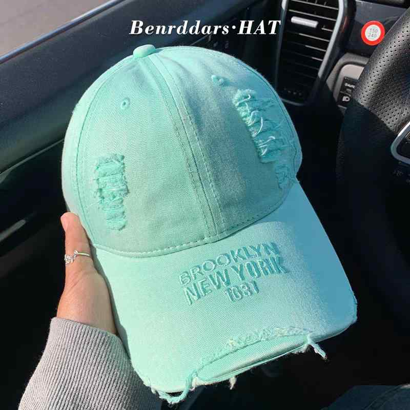Hats - キャップ メンズ レディース 韓国風 ハワイアン風 刺繍 調整可能 大きめ ソフトトップ フェイスシェイプ ベースボールキャップ 薄荷緑 紫 粉 春夏 防晒 透気 遮陽 休闲 スポーツ 欧米 ビジネス シンプル 百搭 ミニマル エレガント ファッション