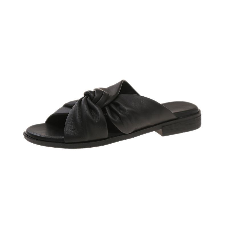 サンダル レディース 女性用 本革 羊革 フラット ローヒール オープントゥ ぺたんこ 歩きやすい 疲れな..