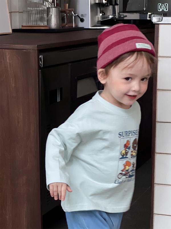 子供用 Tシャツ デニムパンツ セットアップ 春秋 長袖 かわいい 柔らかい コットン...