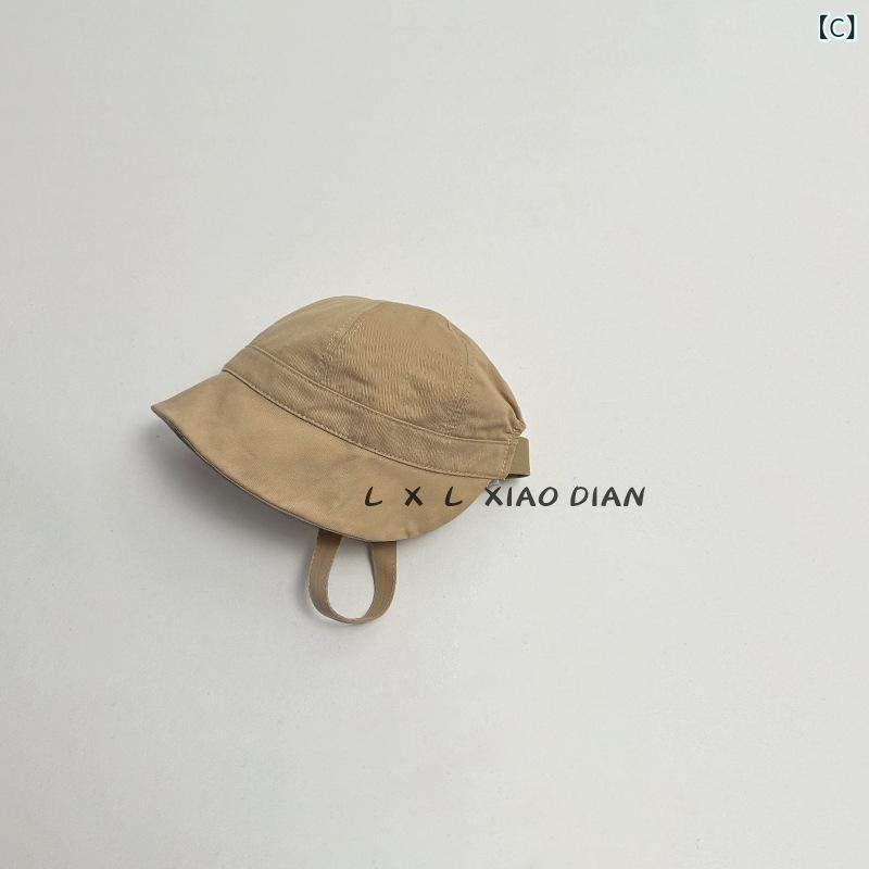 キッズ 帽子 男の子 女の子 復古 大檐 遮陽帽 春 外出 旅行 防晒 漁夫帽 黒 軍緑 ...