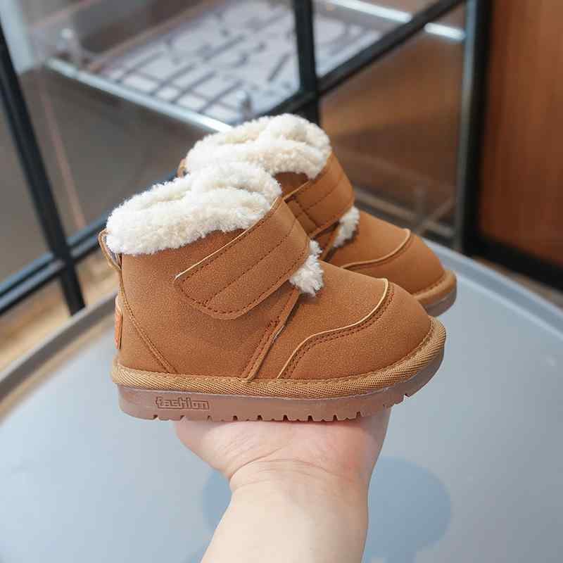 スノーブーツ キッズ 子供用 裏ボア 防寒 ショートブーツ カジュアル 幼児 小学生 ブラック ピンク系 ..