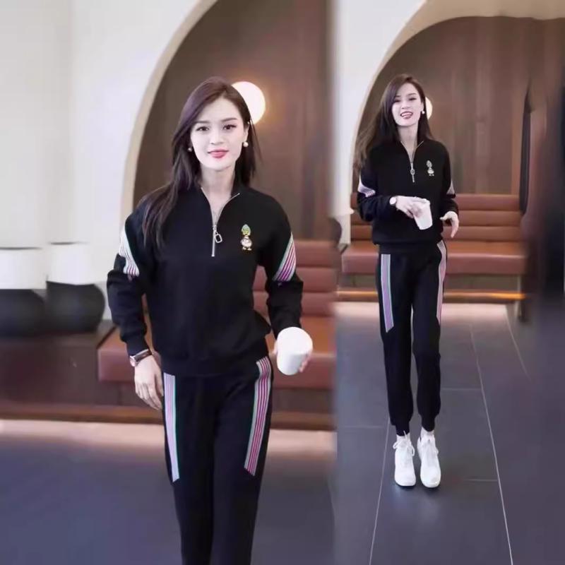 セットアップ レディース 大きいサイズ カジュアル 春秋 ジャージ 運動着 スウェット トレーナー パンツ 2点 上下セット 部屋着 ルームウェア ピンク グレー 黒 白