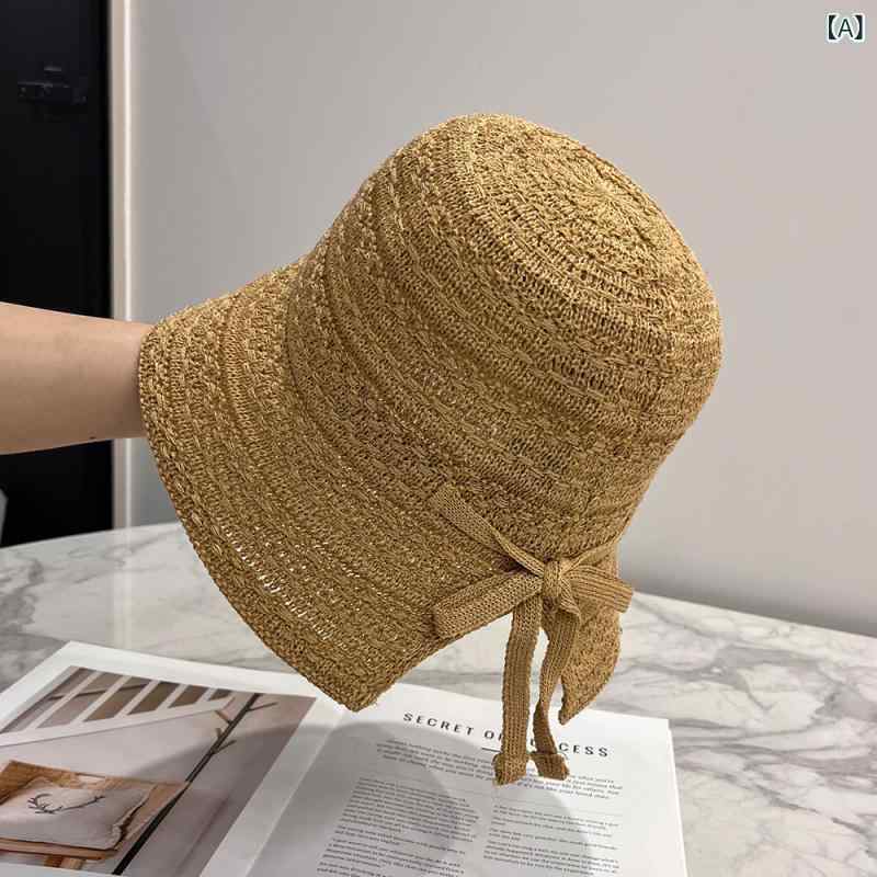 ・カテゴリ: 漁夫帽・帽頂スタイル: 円頂・帽檐スタイル: 短檐・カラー展開: 米色、カーキ色、白、ピンク、黒・サイズ展開: 調整可能・機能: 防晒、透気、遮陽・スタイル: 休闲、スポーツ、軽奢、シック