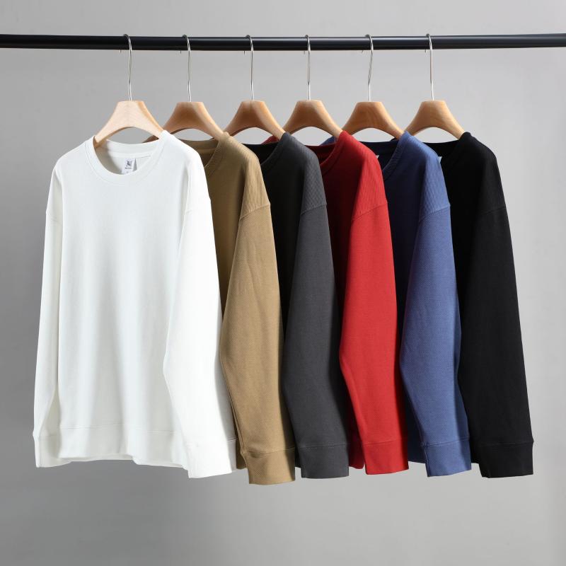 トレーナー メンズ 男性用 無地 ドロップショルダー 長袖 プルオーバー トップス 秋冬 春秋 カジュアル ブラック ホワイト グレー レッド ブルー カーキ 大きいサイズ