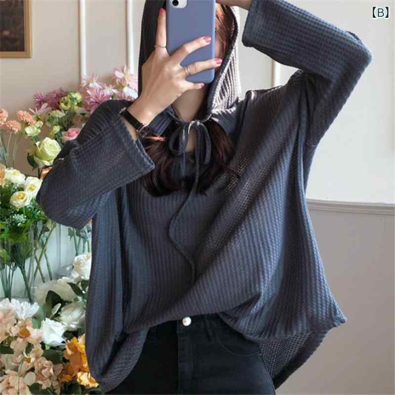 Tシャツ レディース ゆったり 長袖 ワッフル...の紹介画像3