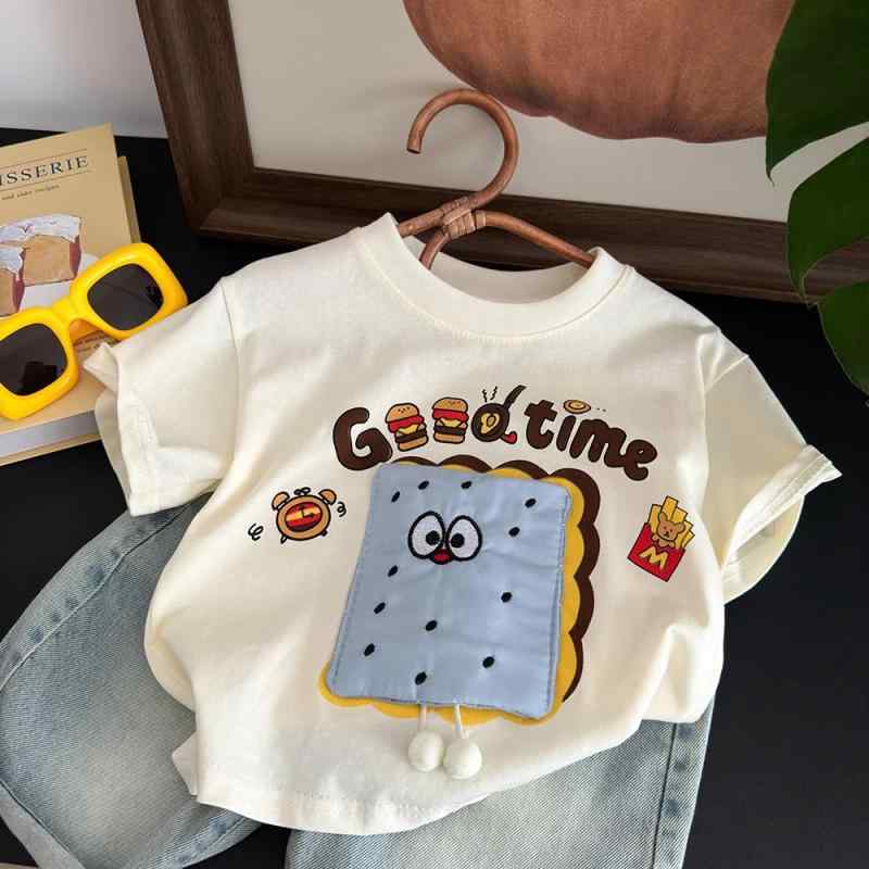 Tシャツ キッズ 男の子 半袖 夏 綿100% 立体卡通プリント トップス 柔らかい かわいい 吸湿性 通気性 ..