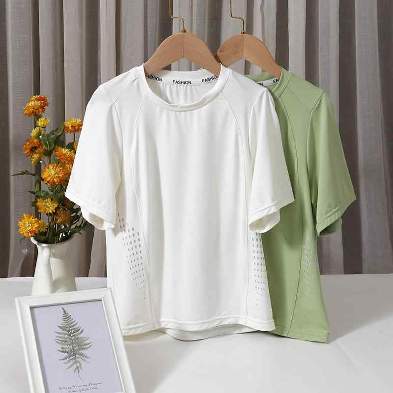 Tシャツ キッズ 子供用 親子 ペア 半袖 接触冷感 速乾 トップス カットソー 春夏 無地 白 黒 グレー スポーツ アウトドア