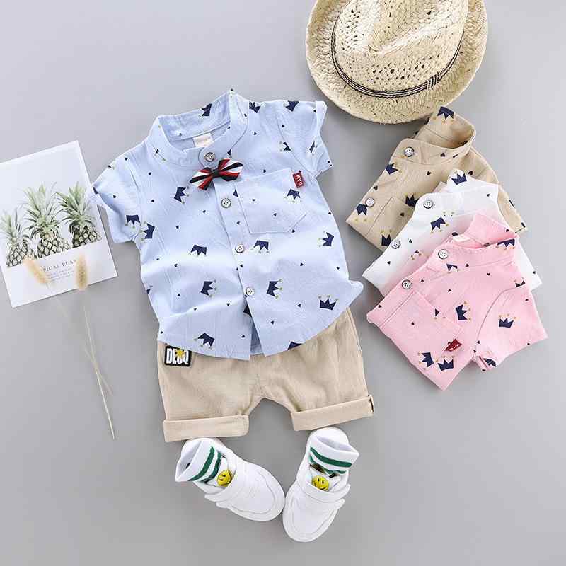 子供用セットアップ ベビー服 半袖シャツ 短パン 上下2点セット 幼児 男の子 女の子 夏 綿90％ かわいい おしゃれ 80 90 100 110cm