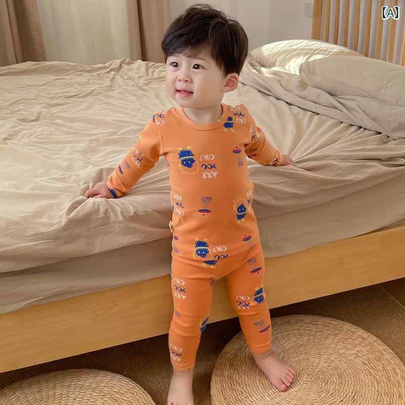 子供用パジャマ 秋冬 子供 純綿 肌着 上下セット ベビー キッズ あったか 保温 秋 ...