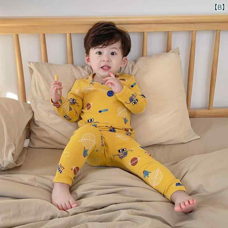 子供用パジャマ 秋冬 子供 純綿 肌着 上下セット ベビー キッズ あったか 保温 秋 ...