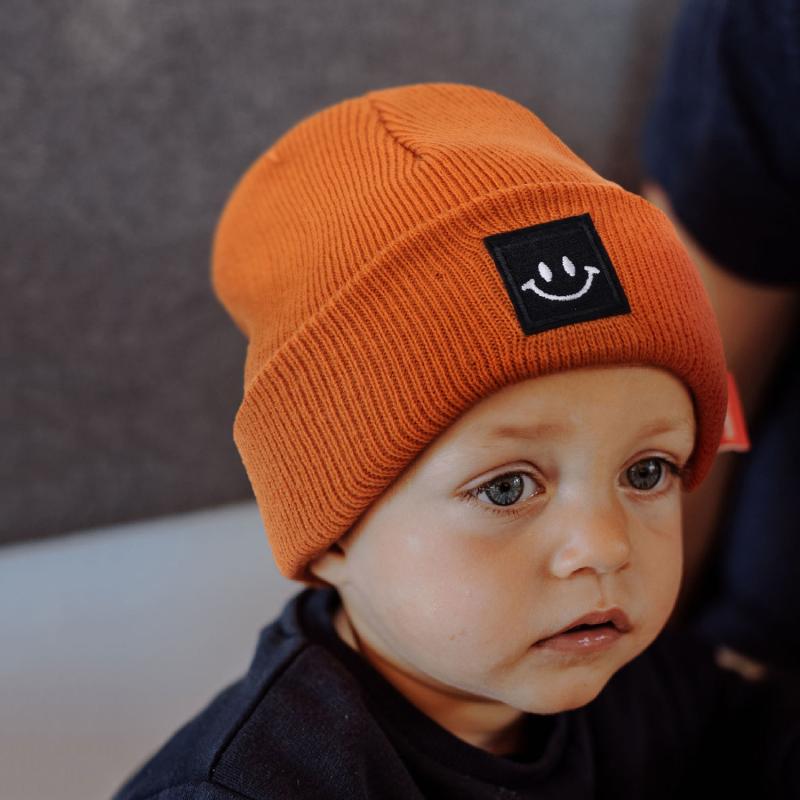 ニット帽 ベビー キッズ 子供用 毛糸 帽子 かわいい 笑顔 秋冬 白 黒 ベージュ 伸縮性 通気性 防風 0歳..