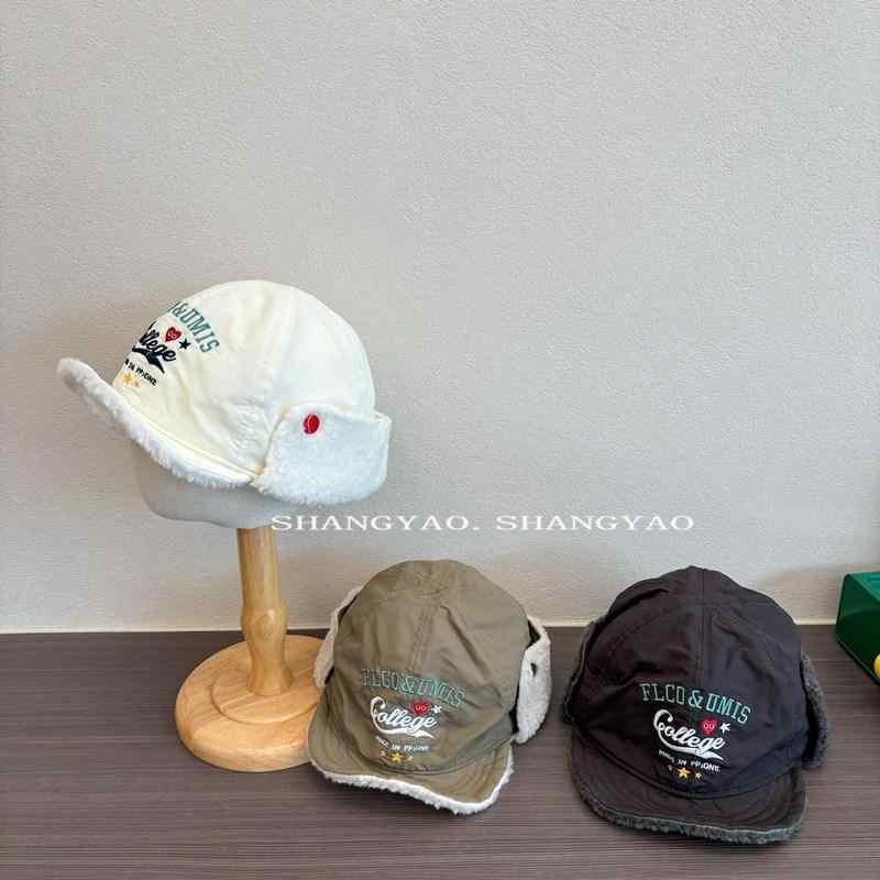 帽子 キッズ 防寒 雷鋒帽 フライトキャップ 裏起毛 アウトドア スキー 飛行帽 ベビー 耳当て付き アク..