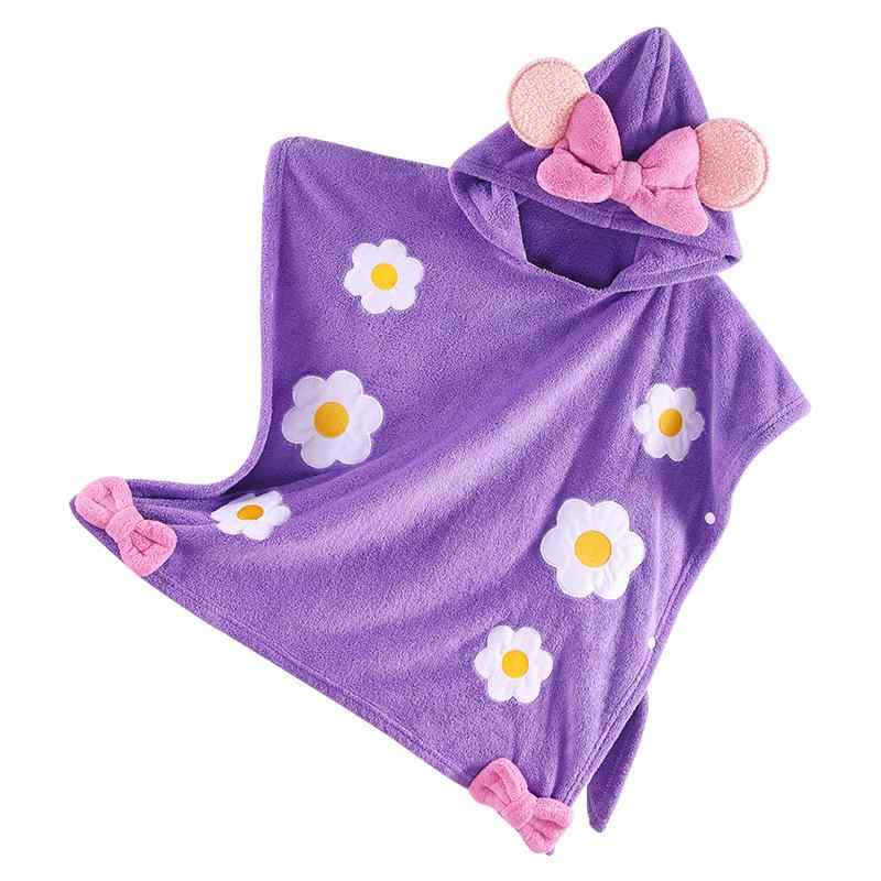 ベビー バスローブ ポンチョ A類珊瑚绒 キッズ 子供用 フード付き 吸水速乾 湯上りタオル 親子 お風呂 ..