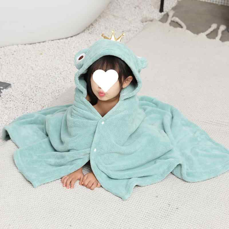 ベビー バスローブ ポンチョ 子供 吸水 速乾 フード付き バスタオル コーラルベルベット 厚手 薄手 88×..