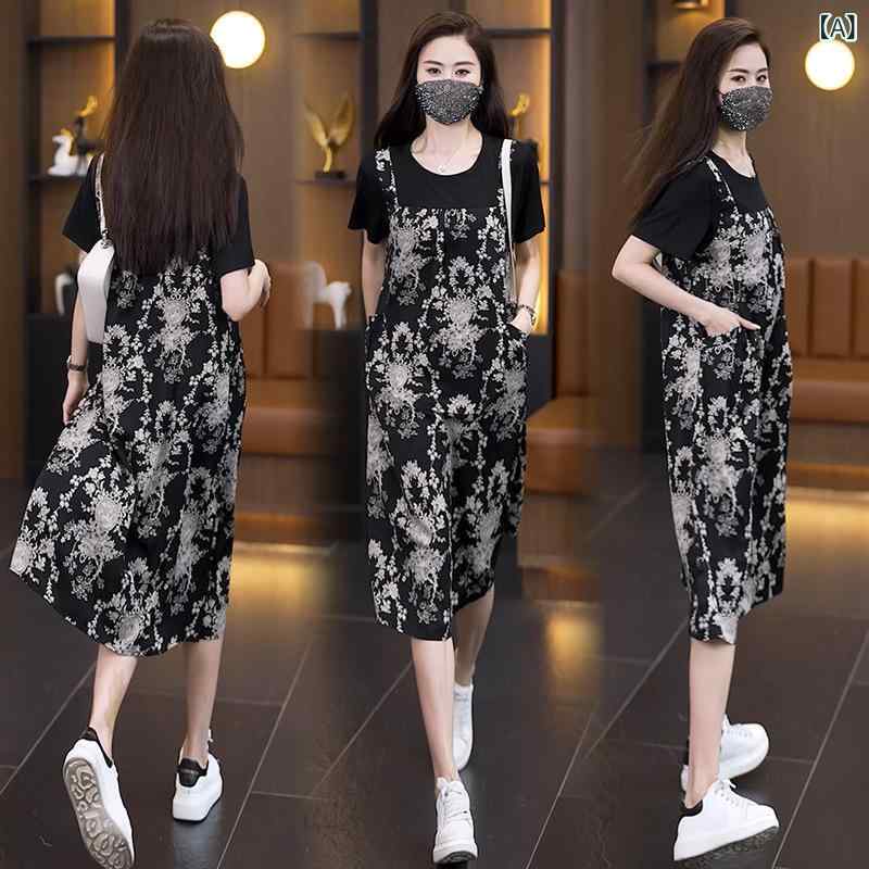 ワンピース レディース 大きいサイズ 花柄 Aライン ミモレ丈 半袖 ゆったり 2XL 3XL 4XL 5XL ぽっちゃりさん 復古風