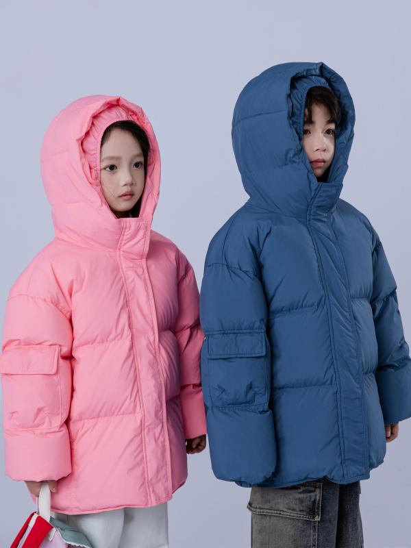 子供服 ダウンジャケット 男女兼用 中綿入り アウター 韓国風 ショート丈 厚手 8歳以上 撥水 防寒 秋冬 ブラック ピンク系 ネイビー 110cm 120cm 130cm 140cm 150cm 160cm 170cm