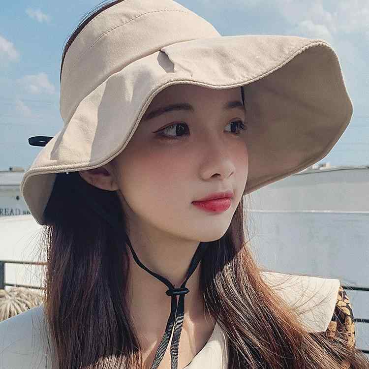 空頂帽子 女性用 夏 UV防晒 紫外線対策 太陽帽子 大つば 蝶結び 漁夫帽 遮陽 透気 機能 調整可能 黄色 黒 ピンク 春夏 秋 普段使い アウトドア