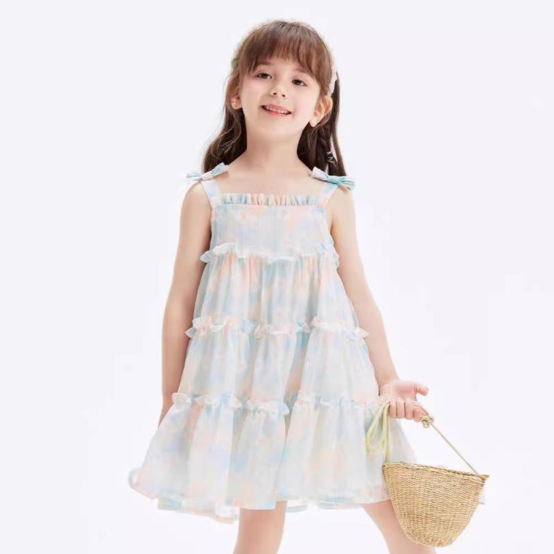 ・商品カテゴリ: 子供用ワンピース・スタイル: プリンセス・素材: シフォン、ナイロン、綿・主素材: ナイロン100%・裏地: 綿100%・柄: 花柄・対象: ガールズ・対象年齢: 3～8歳 (100～140cm)・種類: キャミソールワン...