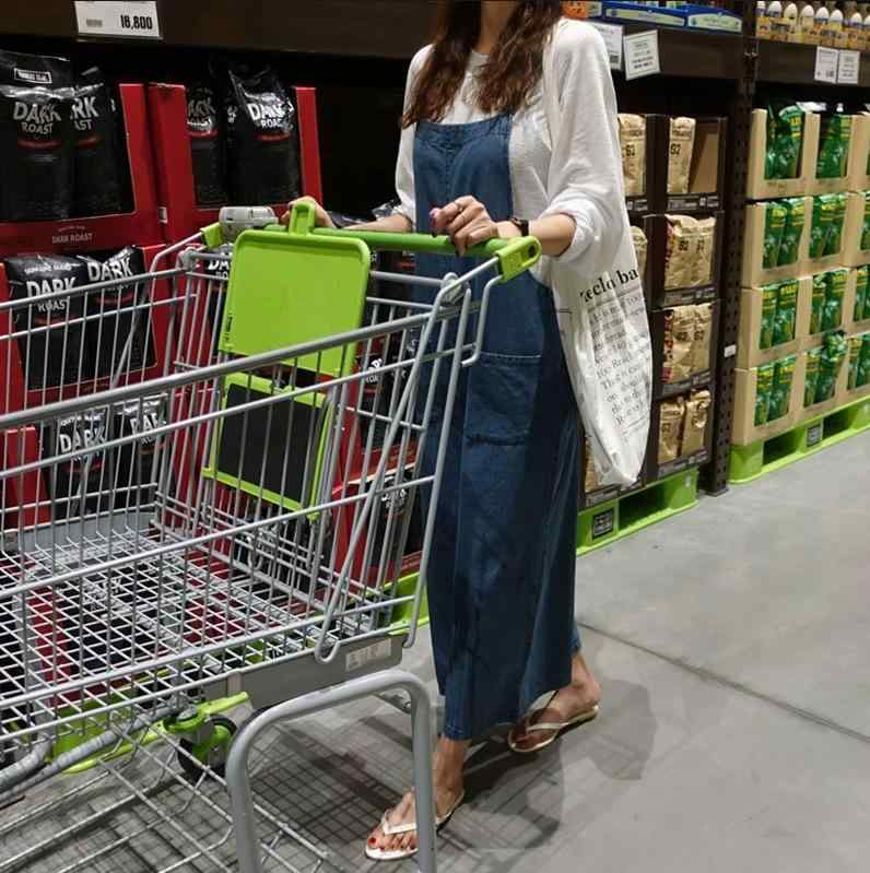 サロペット レディース デニム オーバーオール 春夏 韓国風 ワイドレッグ ゆったり カジュアル 学生 9分丈 吊りバンドパンツ 綿 ポリエステル ブルー