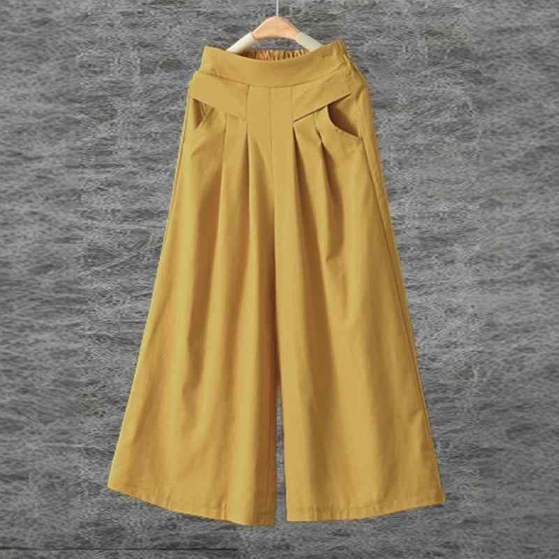 パンツ レディース 麻 ワイドレッグ スカーチョ 高身長 高見え リネン ガウチョパンツ ゆったり 文芸風..