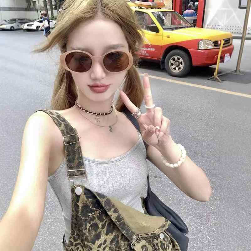 ワンピース レディース デニム 背当て 豹柄 ヒョウ柄 ミニワンピース ショート丈 ノースリーブ ゆったり かわいい カジュアル 春秋 ストリート