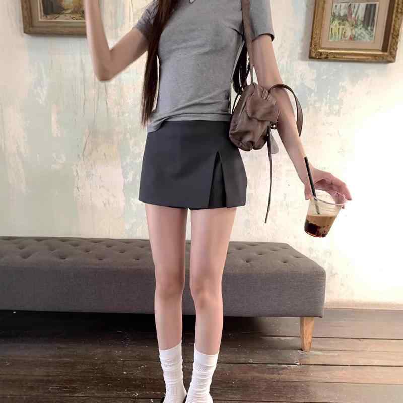 スカート レディース Aライン ミニスカート 春夏 ショート丈 グレー ブラック 無地 上品 きれいめ かわ..