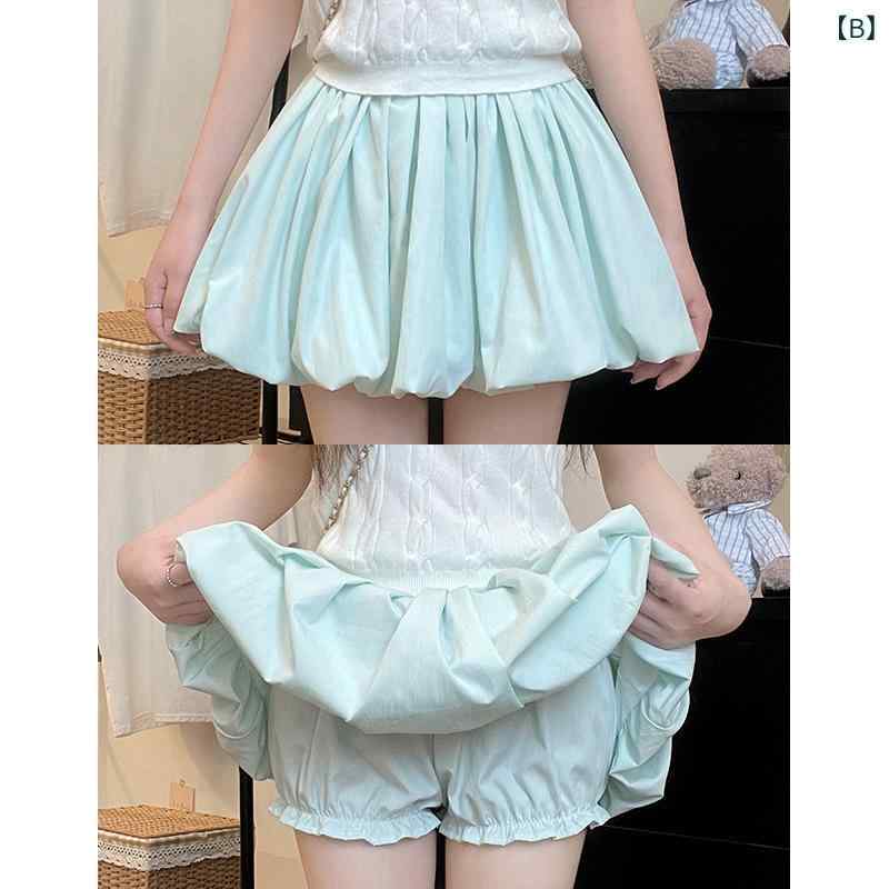 スカート レディース キュロット ショートパンツ 高腰 ポリエステル ゆったり ギャ...