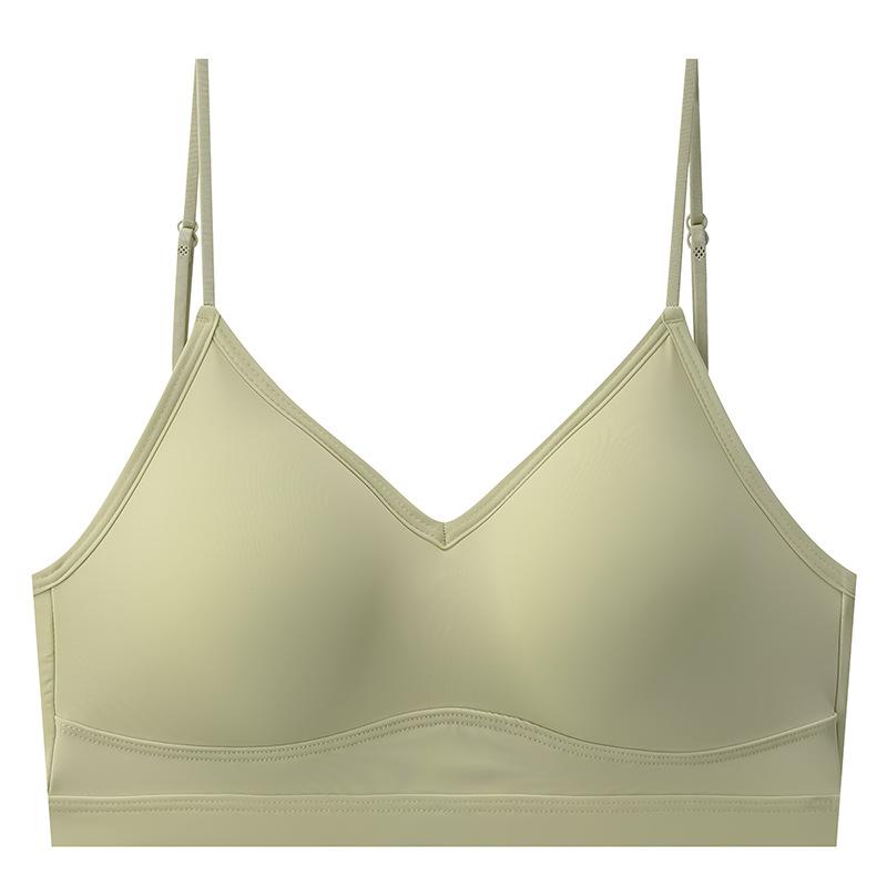 ブラジャー レディース 女性用 薄手 パッド付き 吊り下げ式 チューブトップ 全罩杯 無地 ブラック ホワ..