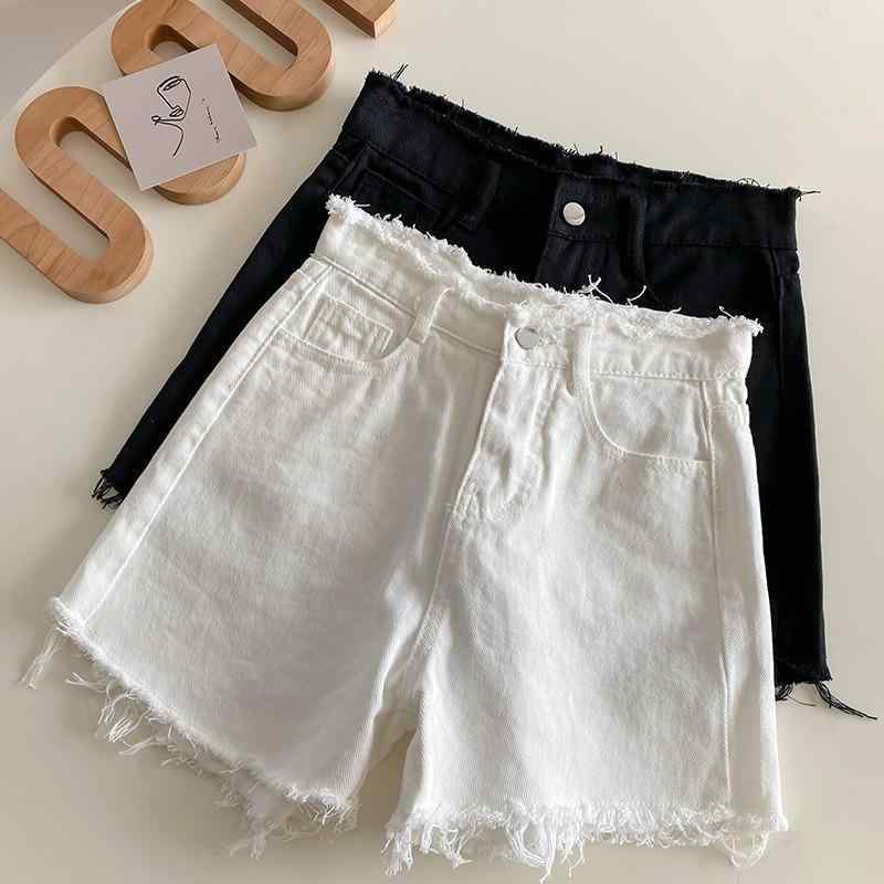 ショートパンツ レディース デニム 高脚 毛羽立ち ワイドレッグ ホットパンツ ジーンズ 薄手 春夏 ホワ..
