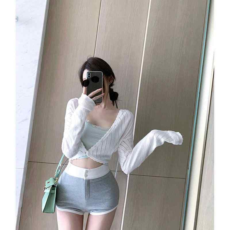 ニットカーディガン レディース 白色 トップス 長袖 パーカー フード付き ケーブル編み 伸縮性 ポリエステル 通勤 普段使い