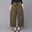 パンツ レディース 薄手 ワイドレッグパンツ 春夏 ゆったり 大きいサイズ ハイウエスト 着痩せ 通気性 9分丈 ファッション ストレート ズボン カジュアルパンツ ブラック アーミーグリーン コーヒー色 ベージュ