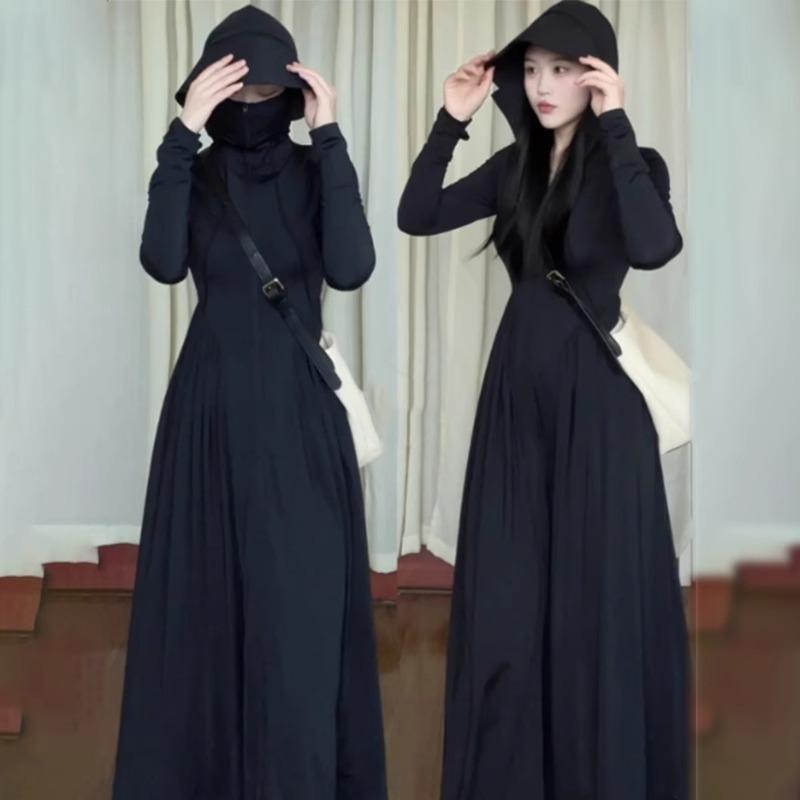 アウター レディース UVカットパーカー 薄手 長袖 接触冷感 紫外線対策 日焼け止め 軽量 羽織り 冷感 ラッシュガード トップス フード付き ファスナー付き ミドル丈パーカー