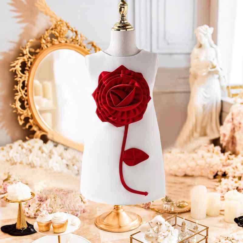 ワンピース キッズ 女の子 子供服 パーティー ベストドレス Aライン 花柄 コットン 春夏 かわいい 100c..