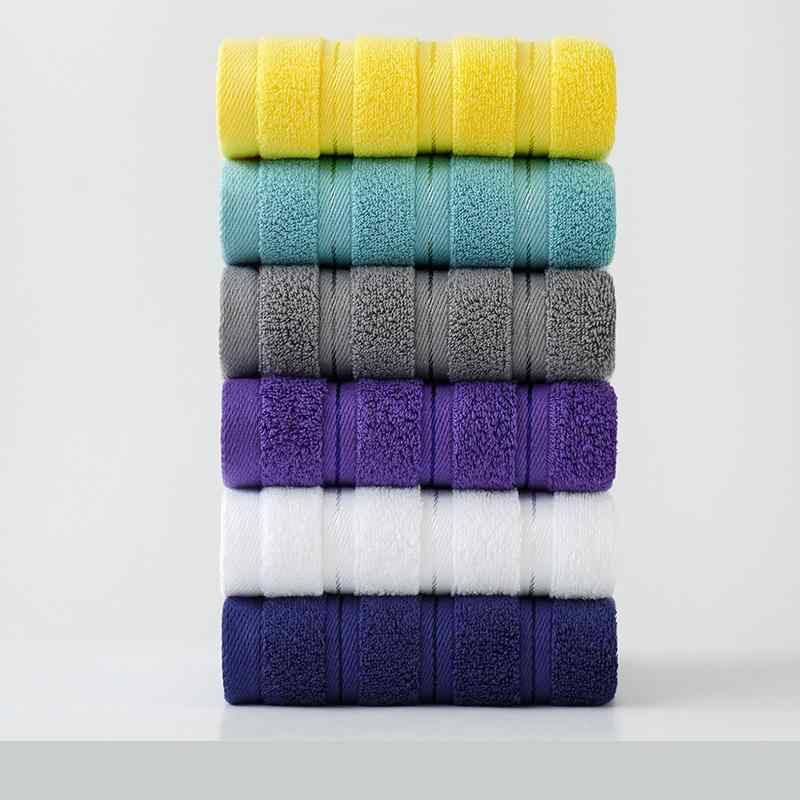 Towels, Handkerchieves - フェイスタオル 純棉 吸水 柔軟 洗顔用 家用 ホテル用 礼品 白色 灰色 黄色 34x75cm 厚手 100g以上