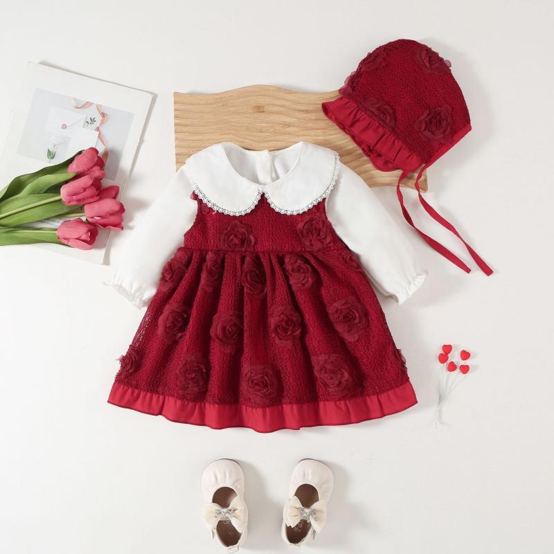 ワンピース ベビー服 乳幼児 女の子 チュールスカート レース Aラインスカート 春 秋 新生児 満月 お祝..