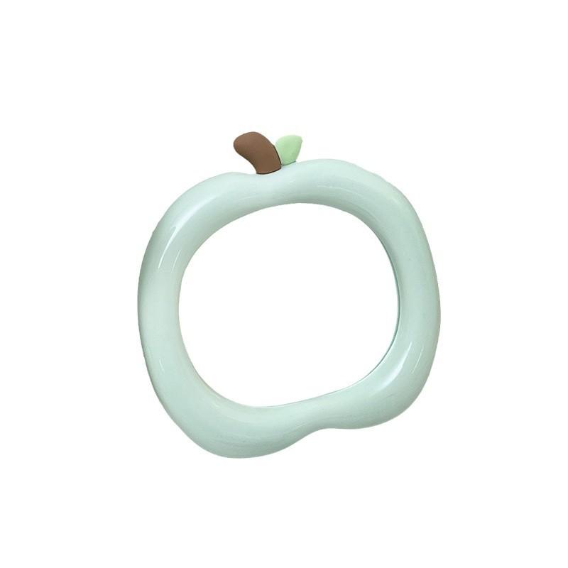 化粧鏡 レディース 学生 卓上ミラー 角度調整可能 ポータブル リンゴ型 かわいい コンパクトミラー 携..