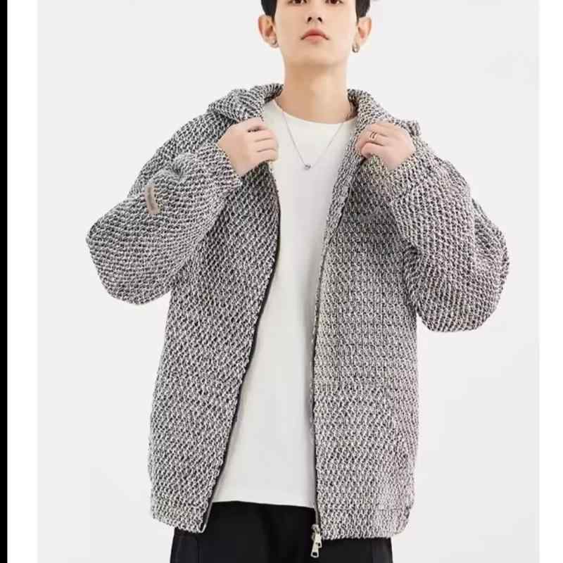 ジャケット メンズ ライトアウター 配色 切り替え ジップアップ パーカー 長袖 ポリエステル 普段使い カジュアル スタイル