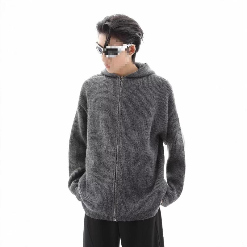 ・カテゴリ: ニット・スタイル: プルオーバー・シルエット: ゆったり・ネックライン: フード付き・袖丈: 長袖・厚さ: 普通・テイスト: スポーティー・ディテール: エンブレム・対象年齢: ティーン・素材: 化学繊維混紡・主素材: ポリエステル・対象: メンズ・シーン: カジュアル・カラー: ブラック、ダークグレー・サイズ: M、L、XL、2XL・洗濯表示: 洗濯機洗い可